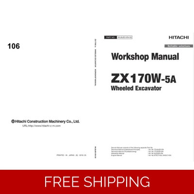 HITACHI ZX170W-5A WORKSHOP MANUAL AND DIAGRAMS